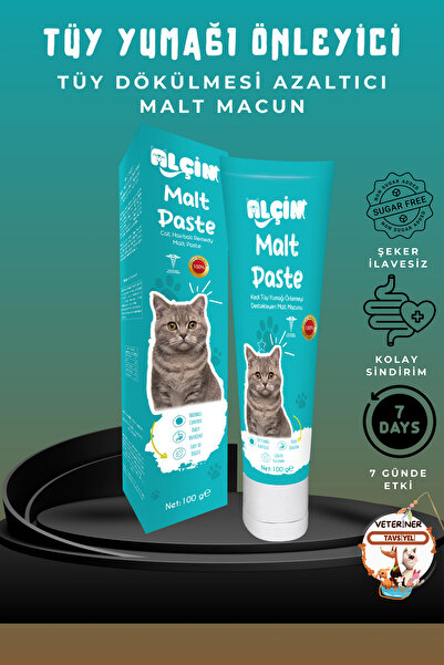 ALÇİN Kedi Maltı Macun 100 G Kediler İçin Tüy Yumağı Önleyici Tüy Yumağı Karş...