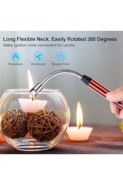 Other Electric Arc Bbq Lighter Rechargeable Windproof Flameless Igniter 360° Rotating(COLOR MAY VARY)