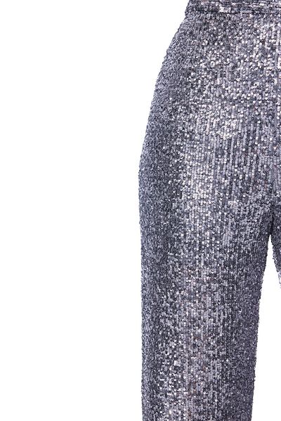 Perspective Almys Long Length False Sleeve Wide Leg Gray Color Women's Trousers