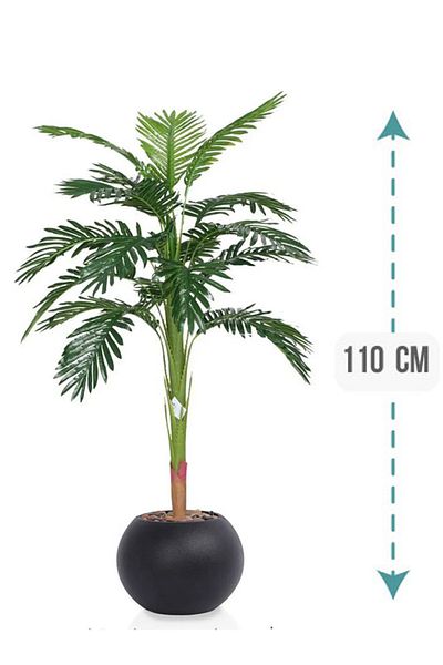 Generic Medium artificial palm tree with a round plastic stand