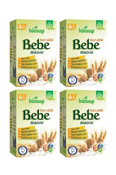 Hünnap Keçi Sütü Bebe Bisküvi 4'lü