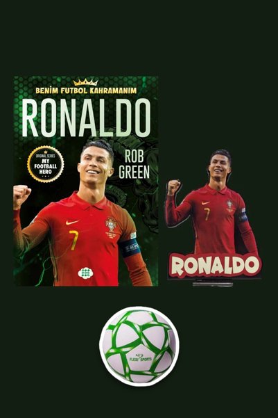 dokuzyayinlari Benim Futbol Kahramanım Ronaldo(Poster-Kart-Biblo ve Futbol Topu Hediye)