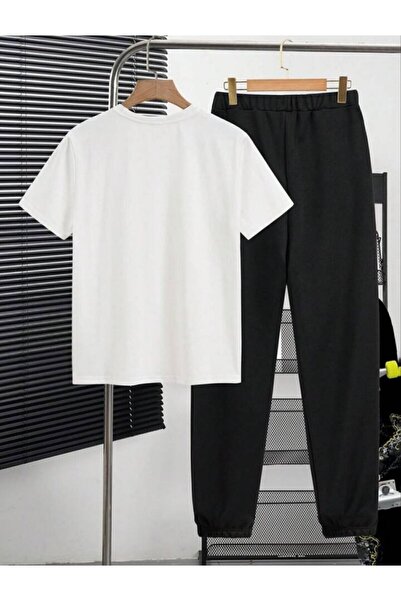 REBRAND Oversize T-Shirt Long Pants Set Sports - Printed