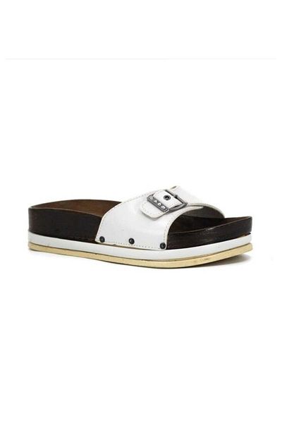 PARMİ Parmi̇ Soft Sole Single Buckle Daily Slippers White