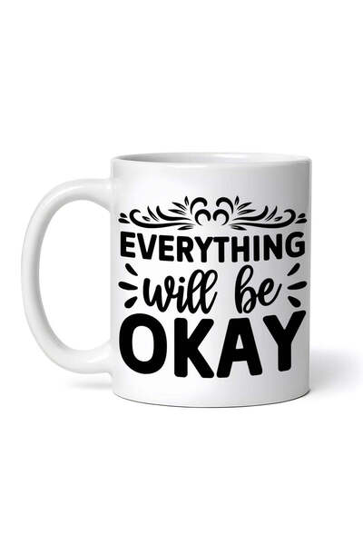 OEM Εξατομικευμένη λευκή κούπα, Όλα θα πάνε καλά, INOVATIX®. 330 ml