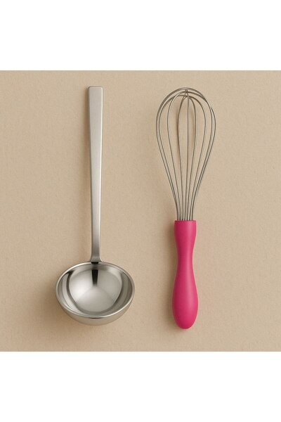 Metler Paslanmaz Çelik Çorba Kepçesi Ve Tel Çırpıcı Seti & Mutfak Yardımcı Ge...