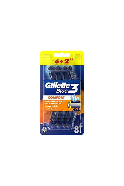 Gillette جيليت بلو 3 كومفورت شفرات حلاقة للرجال 3 شفرات - 8 قطع