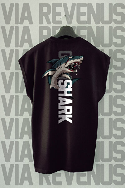 Vordevia Gym Sırt Baskılı Sıfır Kollu Bisiklet Yaka Spor Tshirt