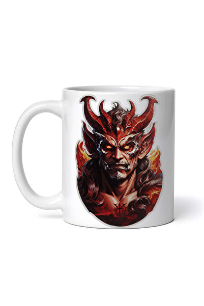OEM Cană albă personalizată, Demon Satan, INOVATIX®. 330ml