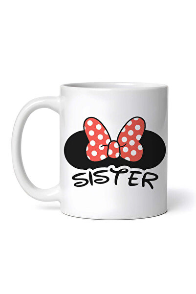 OEM Cană albă personalizată, sora Minnie Disney, INOVATIX®. 330 ml