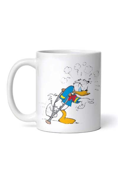 OEM Εξατομικευμένη Λευκή Κούπα, Θυμωμένος και Τραυματισμένος Ντόναλντ Ντακ, I...