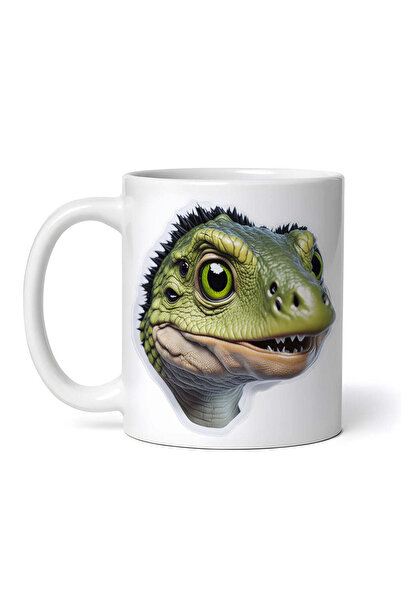 OEM Cană albă personalizată, Dinozaur Carbon, INOVATIX®. 330ml