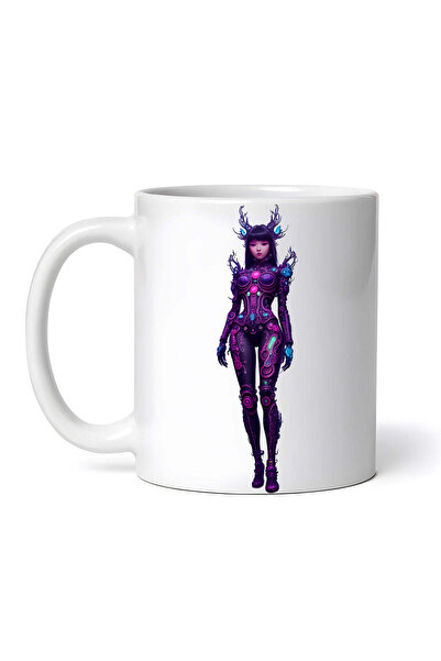 OEM Εξατομικευμένη Λευκή Κούπα, Κορίτσι με Φωνητική Κοστούμι, Inovatix®. 330ml