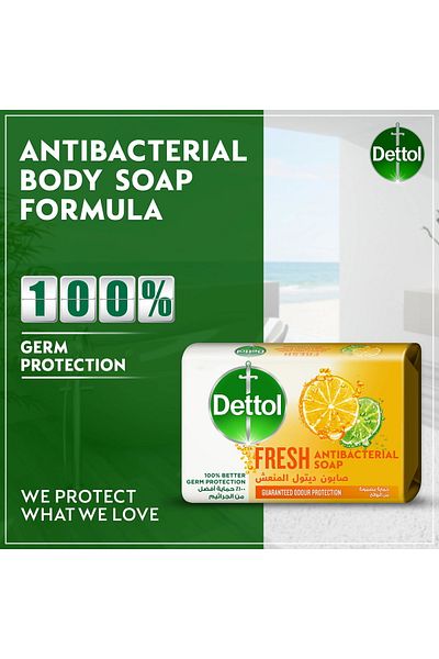 Dettol Fresh Anti-Bacterial Soap Value Pack 4