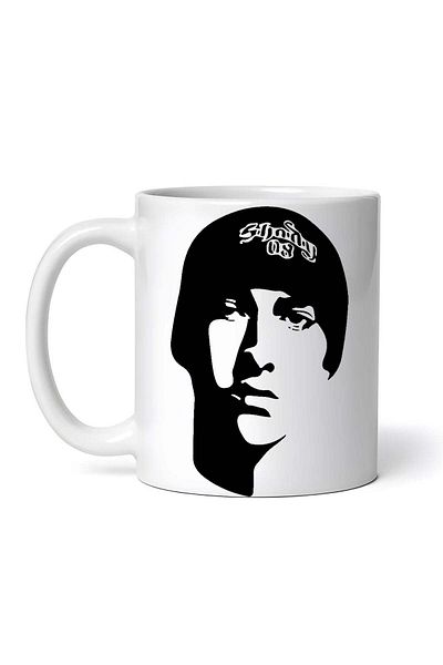 OEM Cană albă personalizată, Eminem Rapper Stick, INOVATIX®. 330 ml