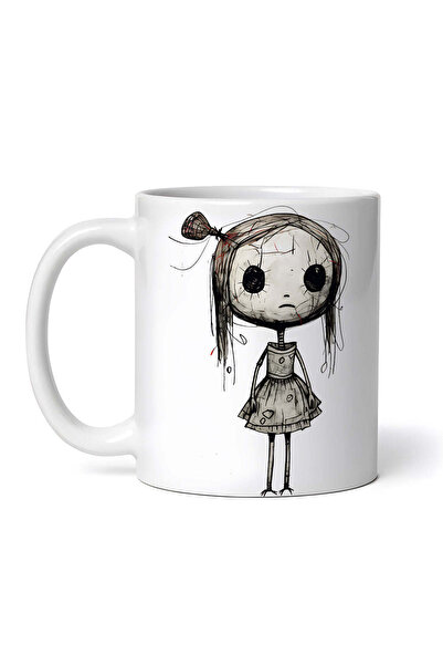 OEM Εξατομικευμένη Λευκή Κούπα, Κορίτσι Ζόμπι, Inovatix®. 330ml