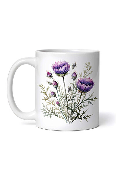 OEM Cană albă personalizată, Două flori de maracini, INOVATIX®. 330ml