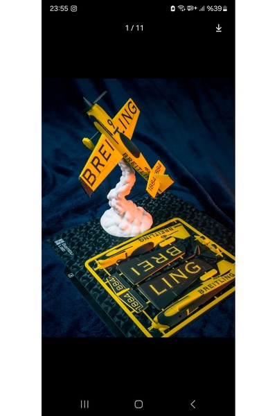 ABACA Breitling Temalı 3D Uçak Masa Dekoru | Koleksiyonluk ve Şık Tasarım