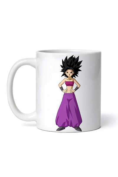 OEM Cană albă personalizată, Dragon Ball Caulifa brunetă, INOVATIX®. 330ml