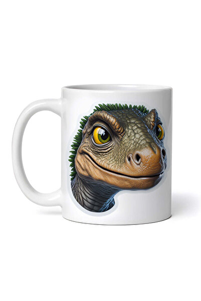 OEM Cană albă personalizată, Magma Dinosaur, INOVATIX®. 330ml
