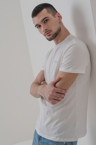 Tommy Jeans , Slim Fit T-Shirt in Organic Cotton, White, 2XL