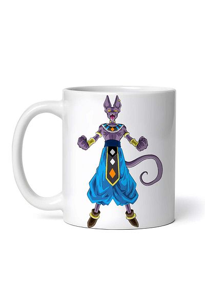 OEM Cană albă personalizată, Dragon Ball Bills gata de luptă, INOVATIX®. 330ml