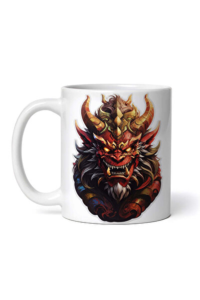 OEM Cană albă personalizată, Demonul Angry Orobas, INOVATIX®. 330ml