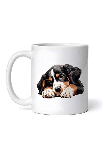 OEM Προσωποποιημένη λευκή κούπα, Entlebucher Montan, INOVATIX®. 330 ml