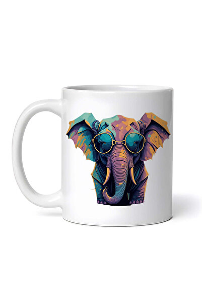 OEM Cană albă personalizată, Elefant elegant, INOVATIX®. 330ml