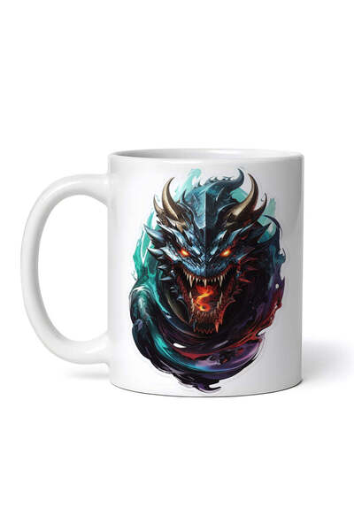 OEM Cană albă personalizată, Demon Leviathan, INOVATIX®. 330 ml