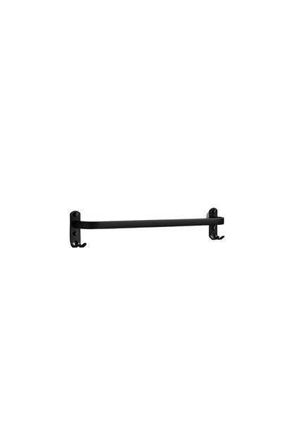 Blackswan Design Suport prosoape baie, Blackswan, Tip M11, simplu, model negru mat cu agatoare, 50 cm
