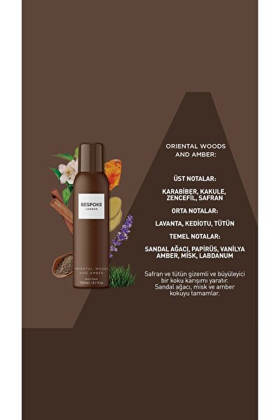 So Fragrance Bespoke - Oriental Woods And Amber Erkek Deodorant 150ml