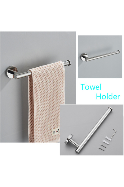 Blackswan Design Set accesorii baie, Blackswan, Tip M18, 4 piese, model crom rotund, dimensiune 45 cm