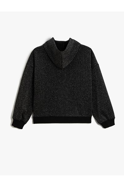 Koton Hooded Sweatshirt Embroidered