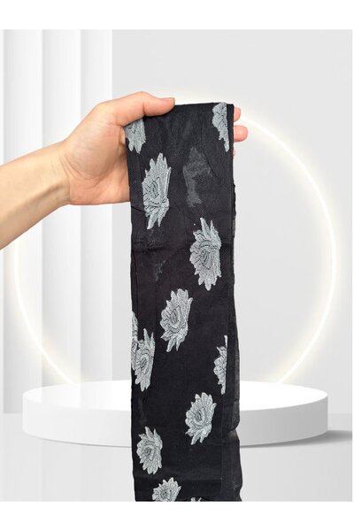 İntive Lingerie Grisi Tania Çiçek Desenli Baskılı Güpür Dantel Görünümlü 20 Den Desenli Külotlu Çorap (Made in Ital