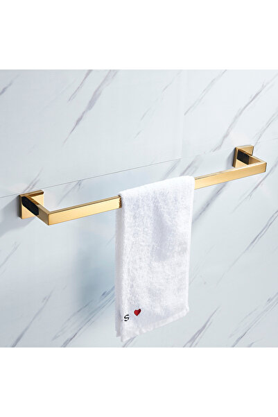 Blackswan Design Set accesorii baie, Blackswan, Tip M6, 4 piese, model auriu lucios, dimensiune 60 cm