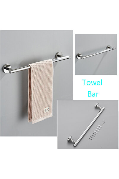 Blackswan Design Set accesorii baie, Blackswan, Tip M18, 4 piese, model crom rotund, dimensiune 45 cm