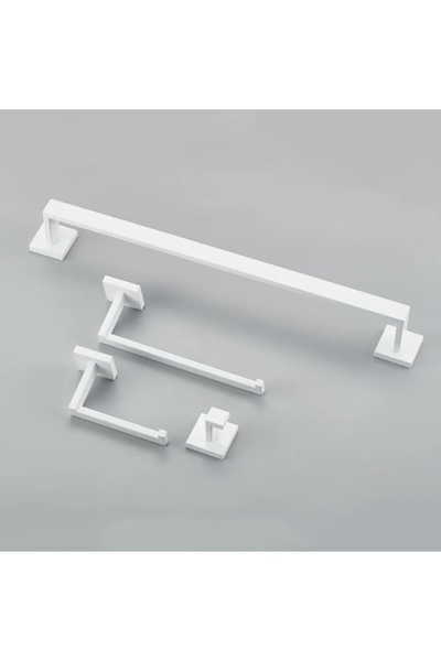 Blackswan Design Set accesorii baie, Blackswan, Tip M32, 4 piese, model alb, dimensiune 40 cm