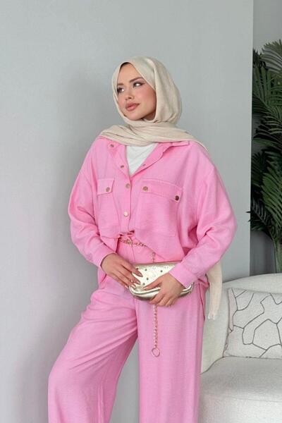 Şulemoda Giyim Σετ καρφιάς Şanel ροζ