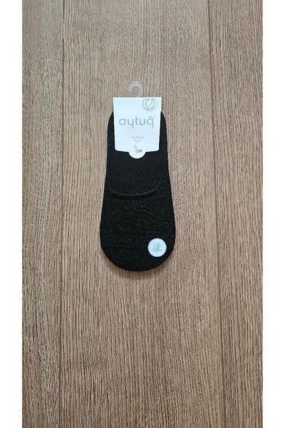 Aytuğ Aytuğ 6 Pairs Women's Bamboo Group Summer Season Combed Cotton (White-Black) Ballerina Socks - 34319-6