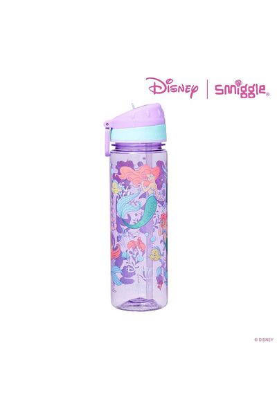 SMIGGLE - Disney Princess 650ml Bpa-Free Water Bottle with Straw