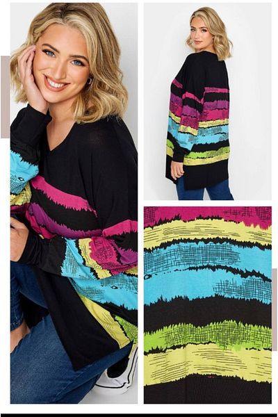 Sevda Kılınç Large Size Woven Viscose Colored Combed Sweat