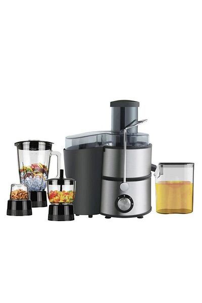 JEC 4 in 1 Slow Juicer Machine, Cold Press, Blender, Citrus Press & Food Processor, Powerful Motor