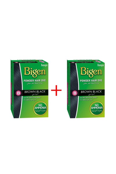 BİGEN Beigen Powder Hair Dye - Black Brown + Beigen Powder Hair Dye - Black Brown +