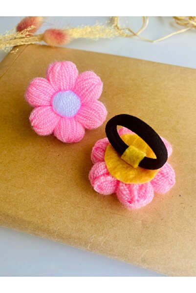 seyranat Дівчача дитяча 2-комплектна цукрово-рожева в'язана маргаритка з якіс...