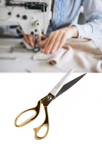 Sermet Süs Dünyası Fabric Denim Leather Cutting Professional Tailor Scissors Steel Large Size