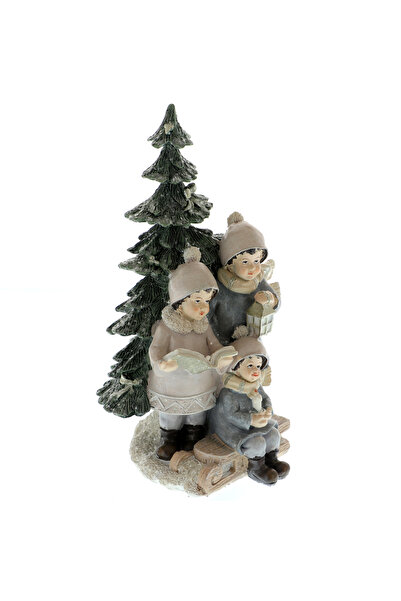 GiftExpress Figurina decor cu copii 19 cm