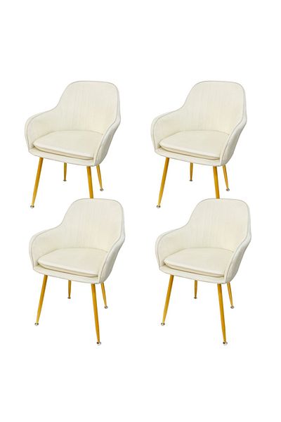 MAPLE HOME DECORATION Maple Home Modern Accent Chair – Upholstered Fabric, For Living Room, Bedroom, Office, Events (4PCS)