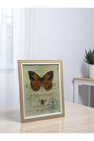 CİHO 15×20 cm Glass Wooden Decorative Contrast White Detailed Photo / Memory Frame