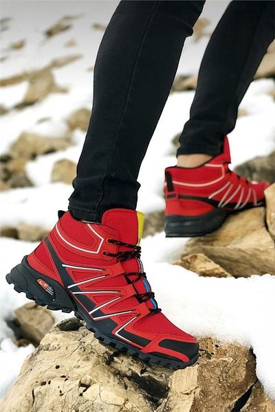Liger Unisex Κόκκινες Αδιάβροχες Μπότες Trekking